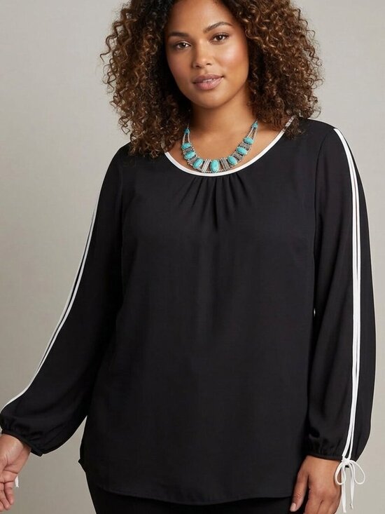 Tops - Black almost sheer Open- Flutter sleeve Top 2xl